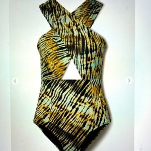 Ulla Johnson Keiran Halter 1 piece Swimsuit, sz Large